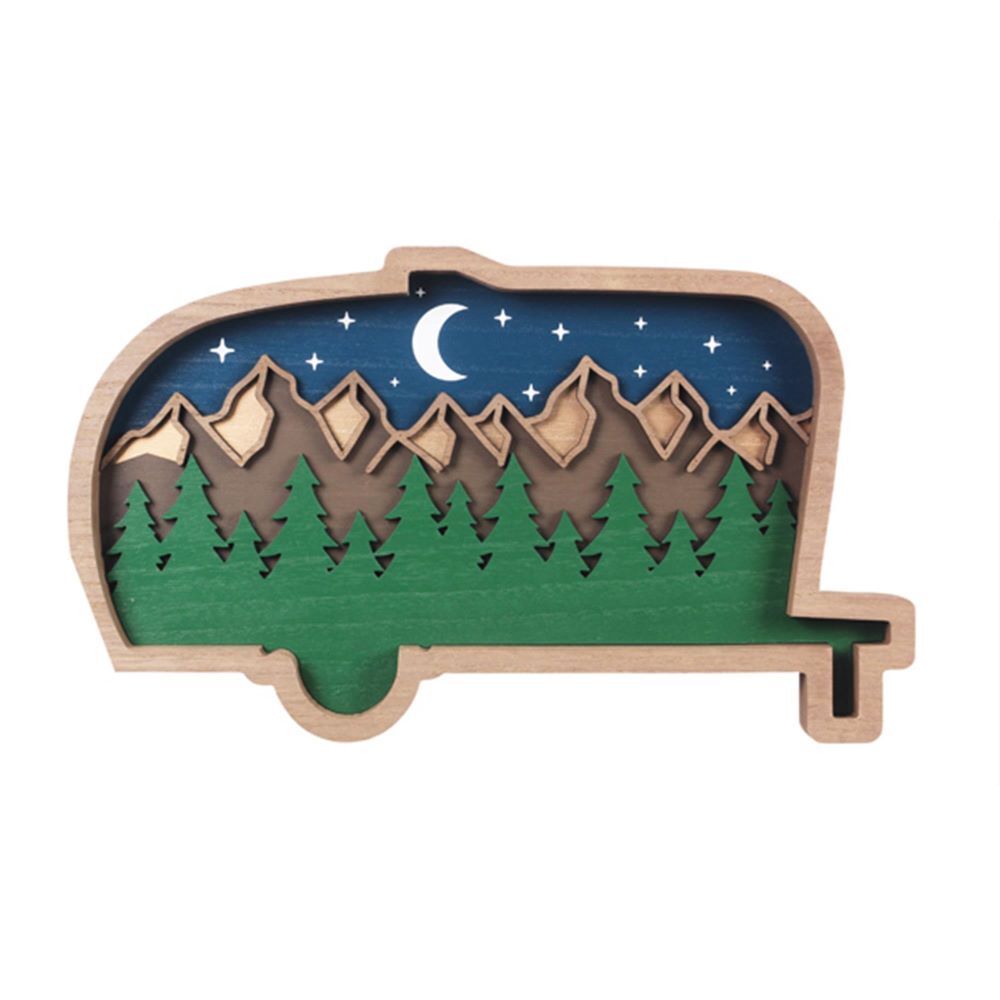 Young's Wood Happy Camper Tabletop Décor