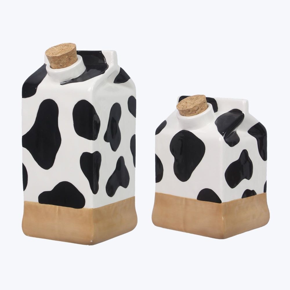 Young's Inc Ceramic Cow Vase Set