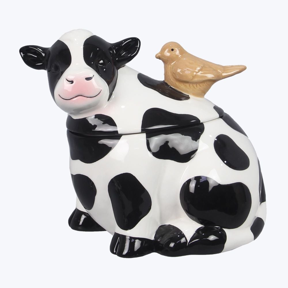Young's Inc Ceramic Cow Treat Jar