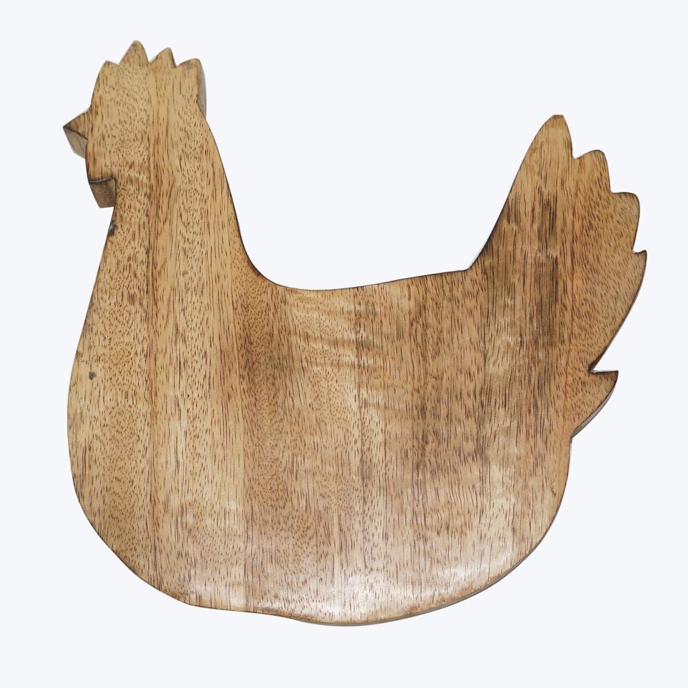 Young's Inc Mango Wood Rooster Board