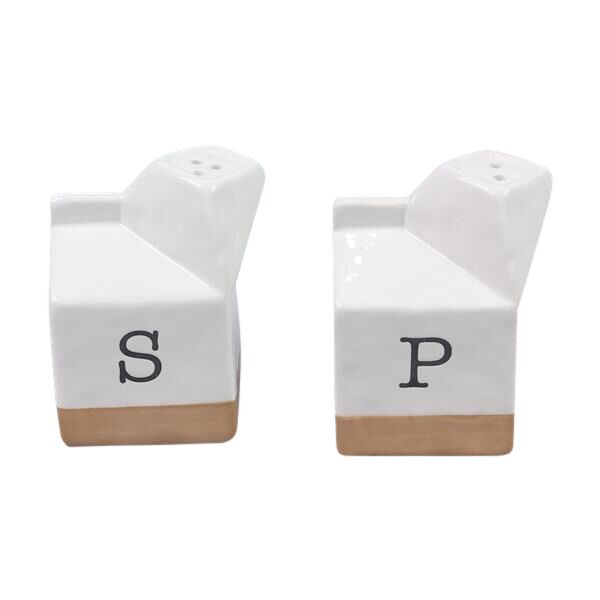 Young's Ceramic Milk Carton Salt & Pepper Shaker Set