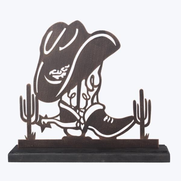 Young's Metal Cutout Tabletop Cowboy Decor