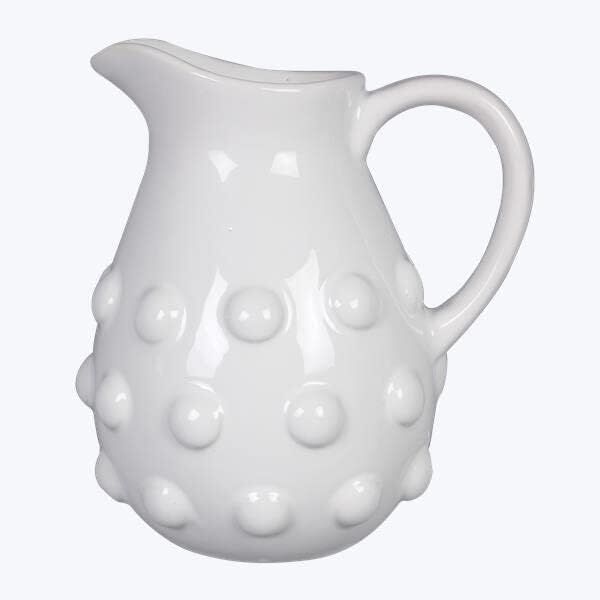 Young's Large Ceramic Hobnail Pitcher
