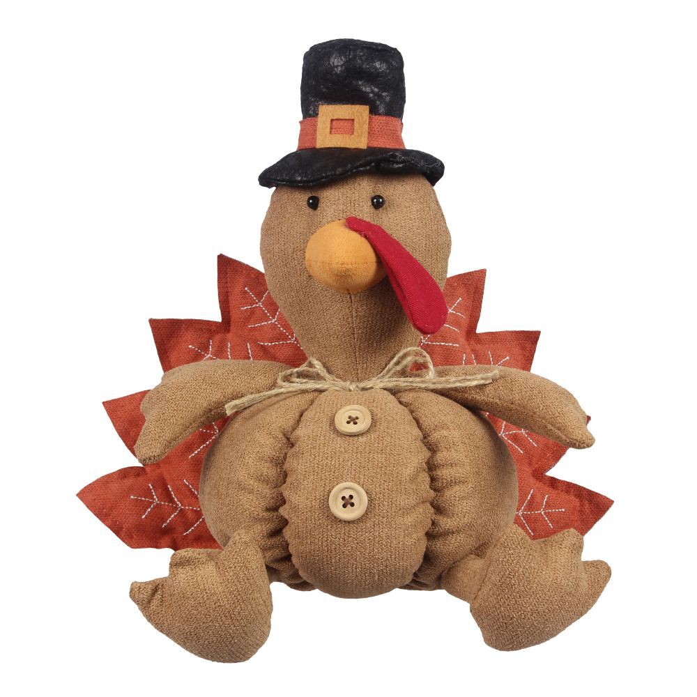 Young's Inc. Fabric Sitting Thanksgiving Turkey