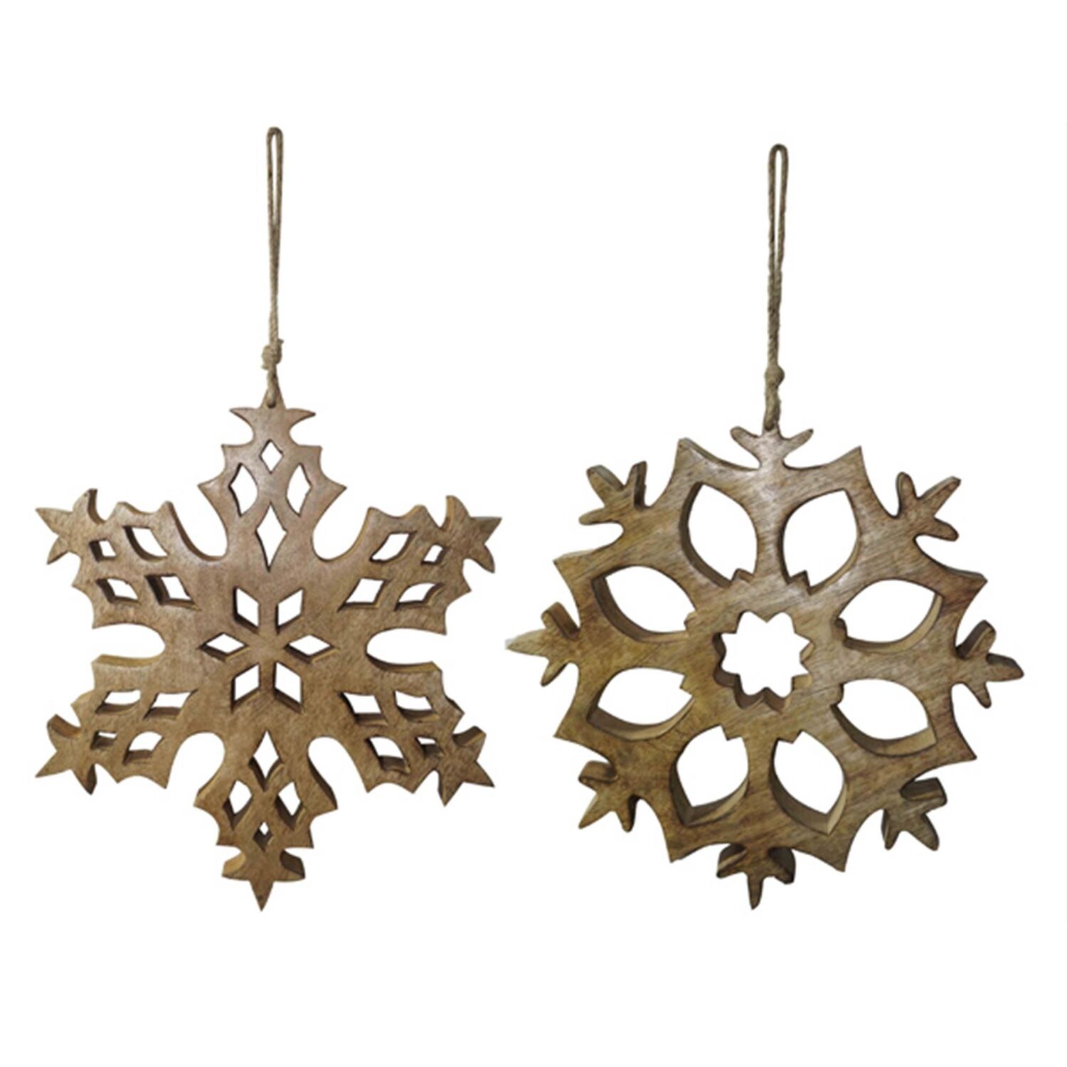 Young's Wood Snowflake Christmas Hanging Decoration/Ornament Assortment