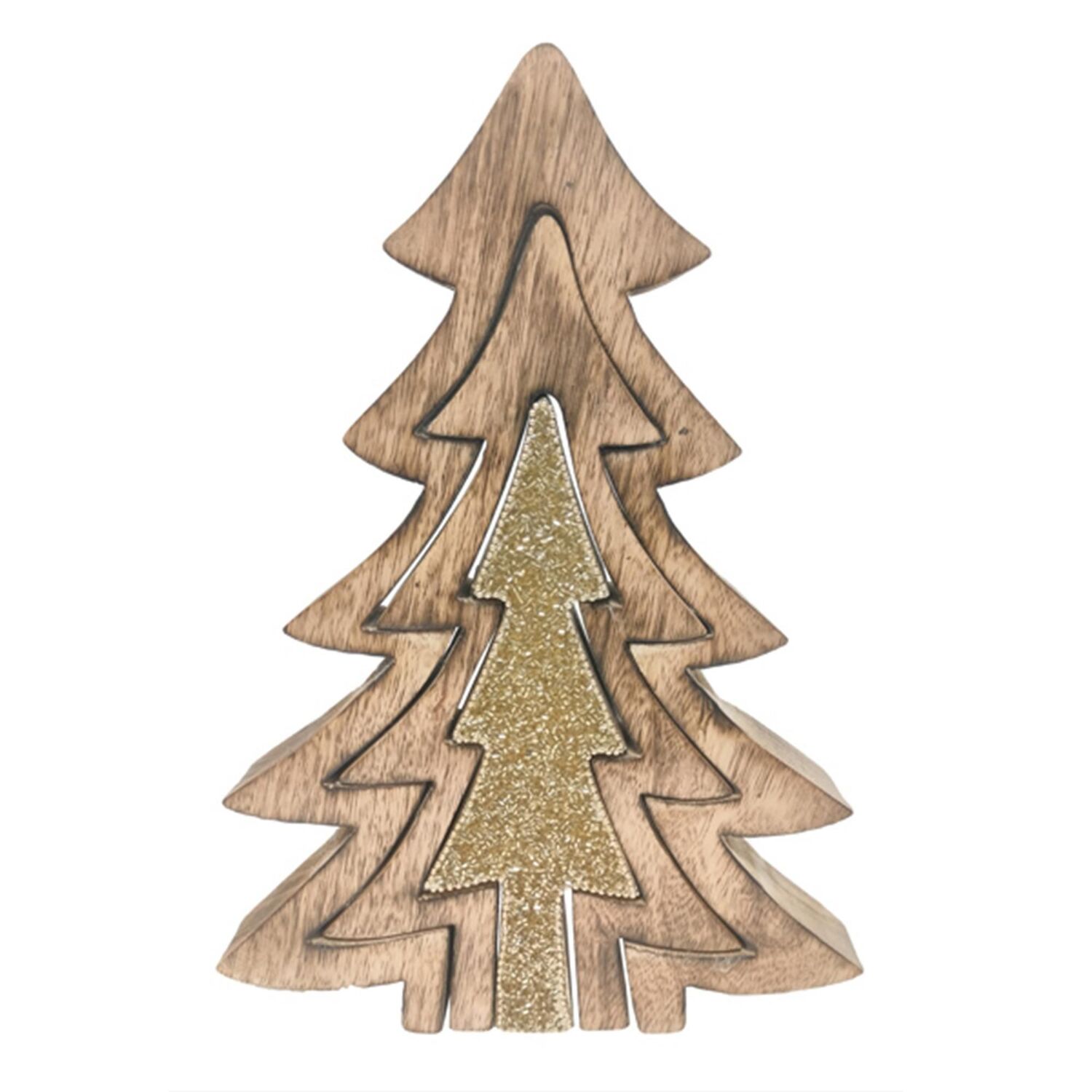 Young's Inc. Mango Wood Christmas Tree Set, 3-Pc