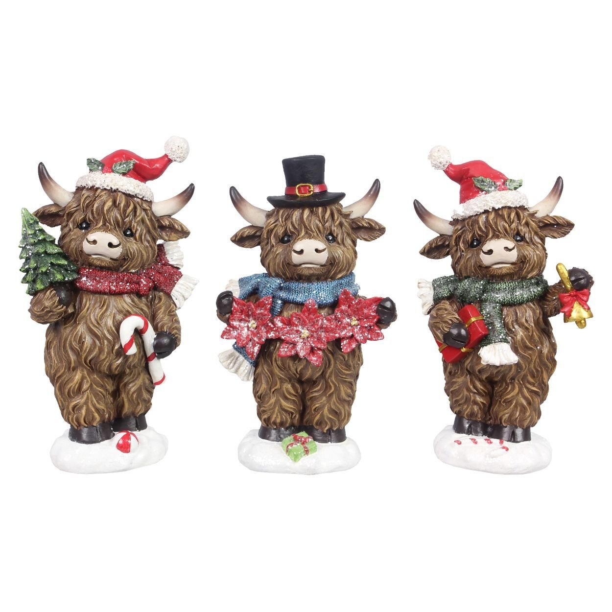 Young's Inc Resin Highland Cow Tabletop Assortment