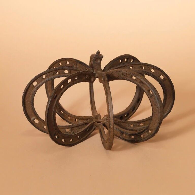 Gerson Metal Horseshoe Pumpkin, 9 3/4-In