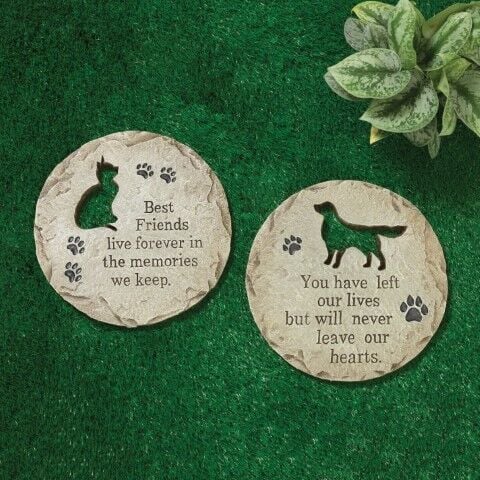 Gerson Cement Pet Memorial Stepping Stone Assortment, 12-In