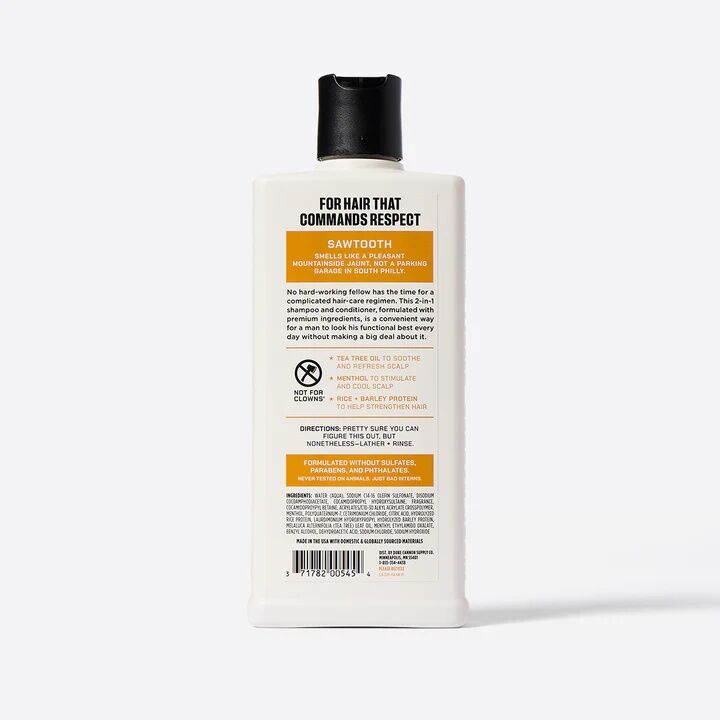 Duke Cannon Sawtooth Scent Shampoo + Conditioner, 14-Oz