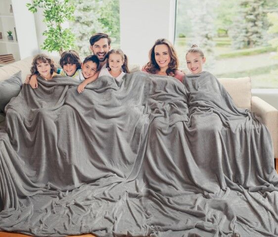 Dream Theory Oversized Mega Family Throw Blanket Assortment, 10-Ft x 9-Ft