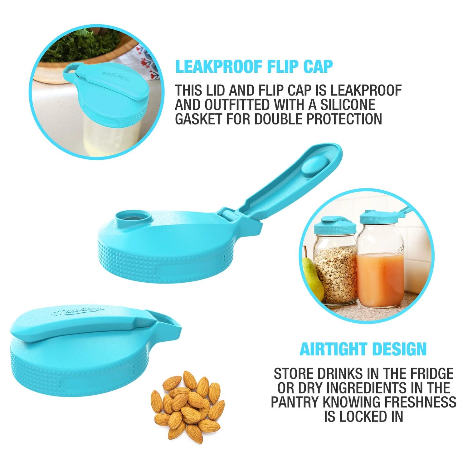 Masontops Regular Mouth Multi Top Flip Cap Lids