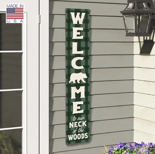 My Word! "Welcome to our Neck of the Woods" Porch Board