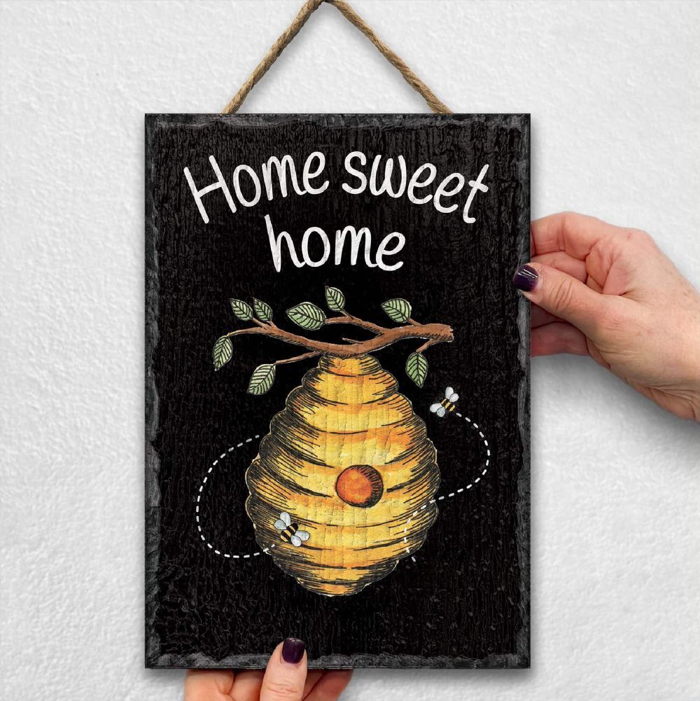 My Word! Beehive Slate Wall Hanging  Home Sweet Home, 8-In x 11.25-In
