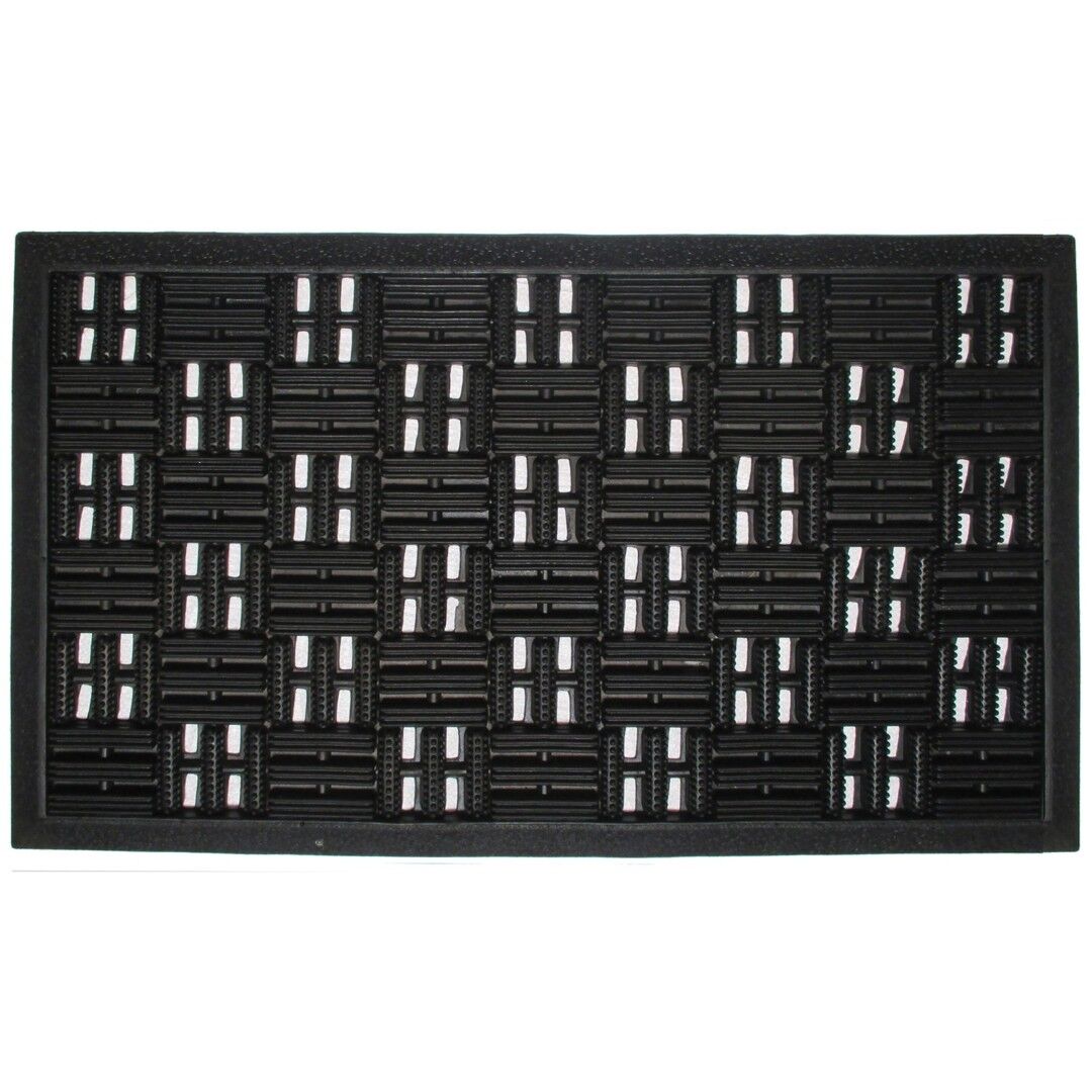 Direct Home Textiles Group Black Parquet Mat, 18 in. x 30 in.