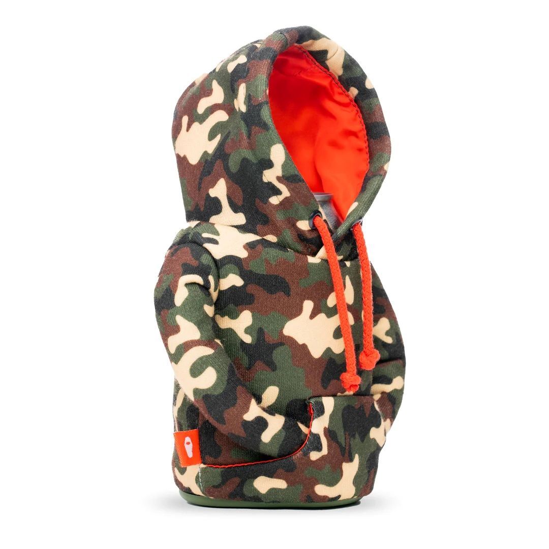 Puffin Drinkwear The Hoodie Woodsy Camo & Puffin Red Drink Cooler