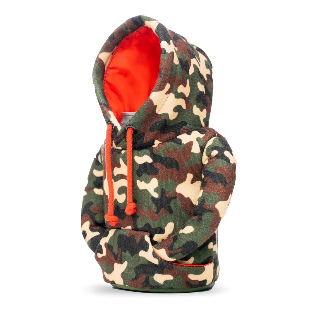 Puffin Drinkwear The Hoodie Woodsy Camo & Puffin Red Drink Cooler