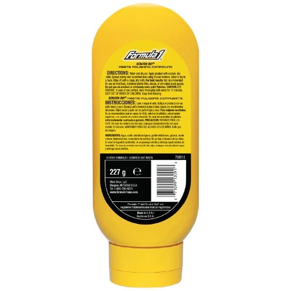 Formula1 Scratch Out Paste Polishing Compound, 8-Oz
