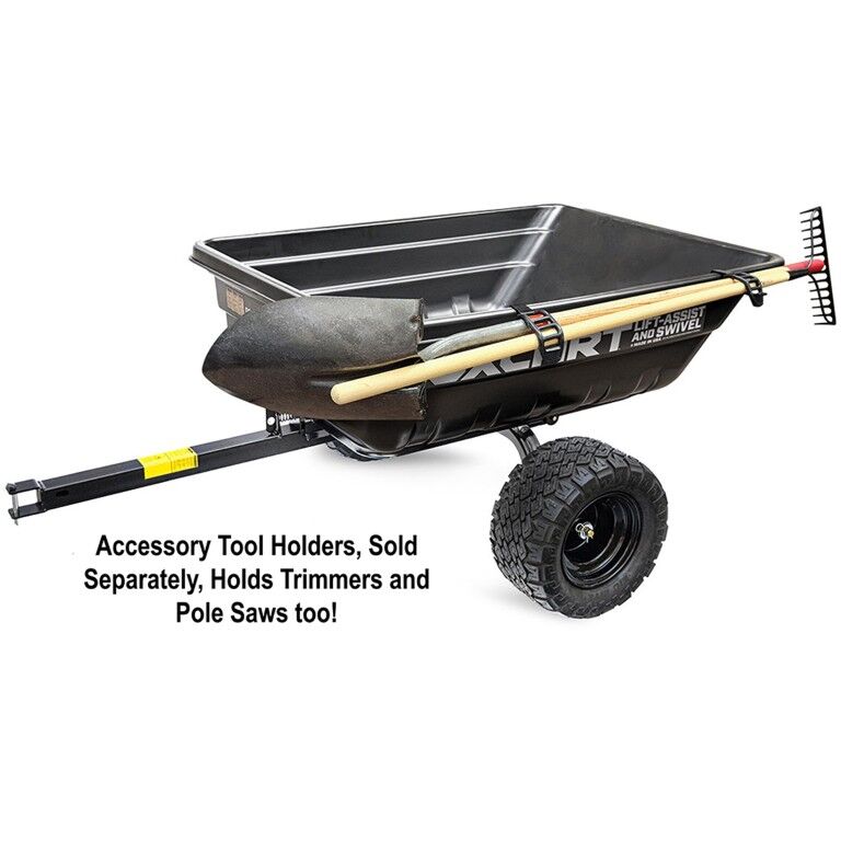 OxCart PRO-Grade Crewman Lift-Assist & Swivel Dump Cart W Run-Flat ATV-Grade MAG Tires, 15-17-Cu Ft