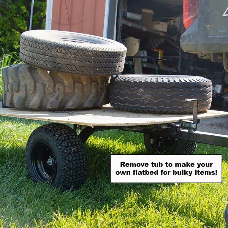 OxCart PRO-Grade Crewman Lift-Assist & Swivel Dump Cart W Run-Flat ATV-Grade MAG Tires, 15-17-Cu Ft