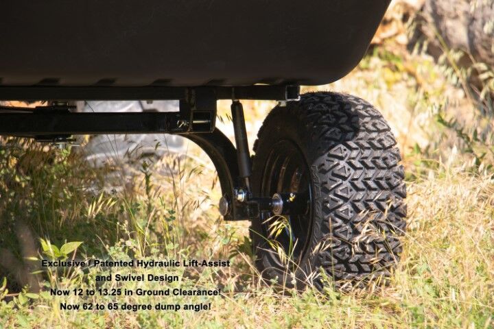 OxCart PRO-Grade Crewman Lift-Assist And Swivel Dump Cart With Run-Flat MAG Tires, 15-17-Cu Ft
