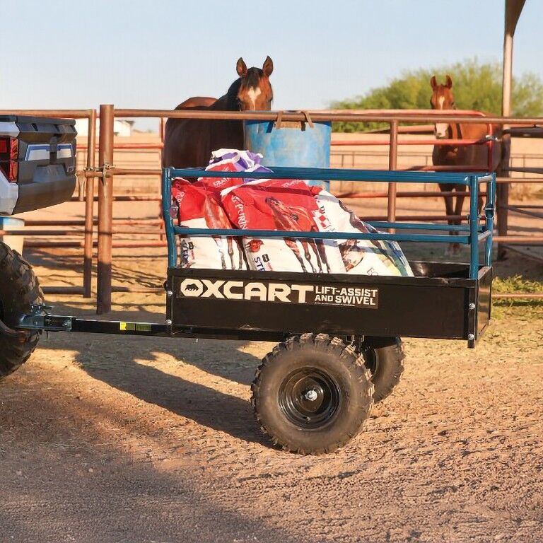 Territory 1750-Lb Mesh-Free ATV Lift-Assist & Swivel Utility Dump Trailer, 25-Cu Ft