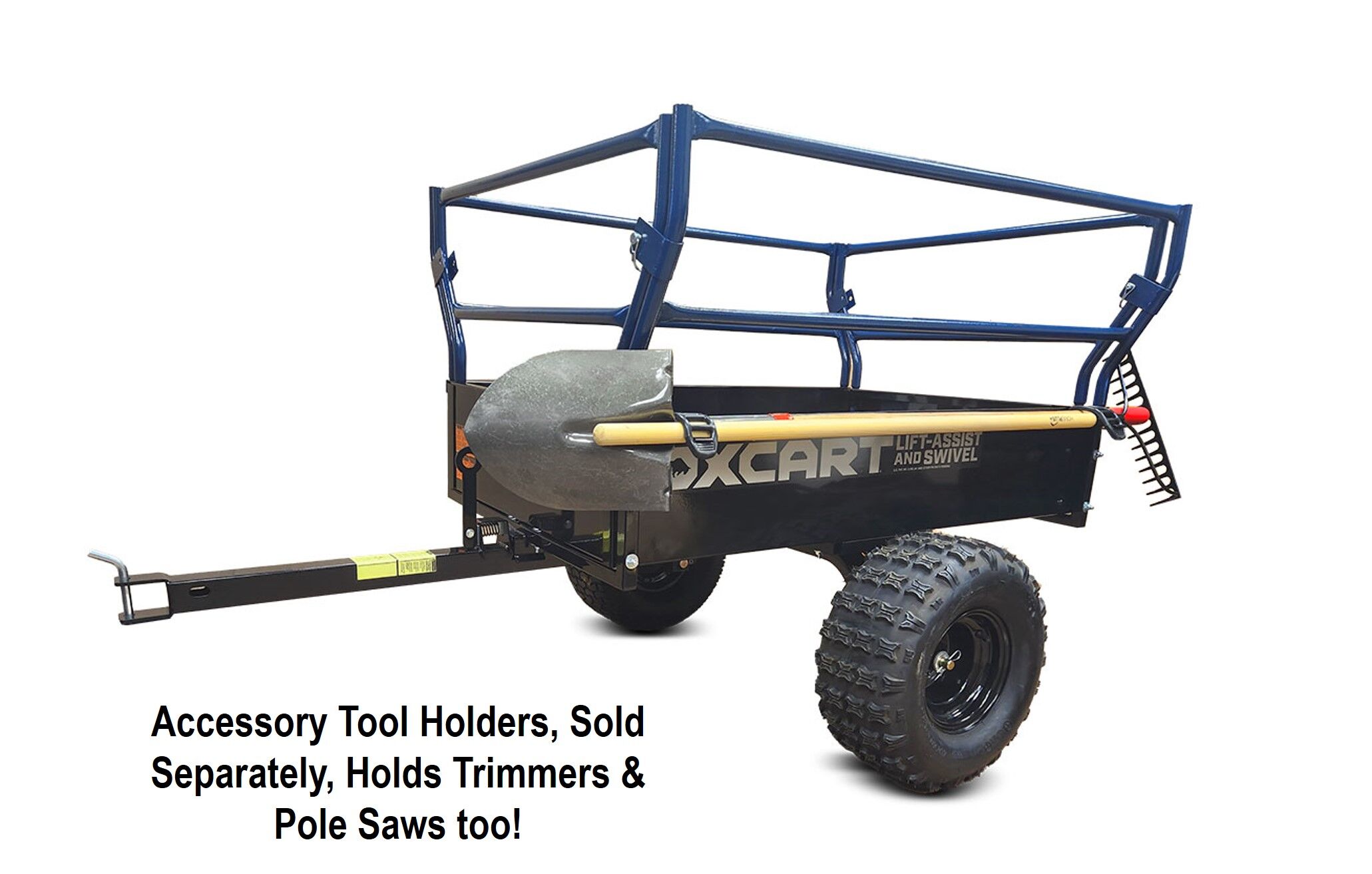 OxCart Territory 1750-Lb Mesh-Free ATV Lift-Assist And Swivel Utility Dump Trailer, 25-Cu Ft