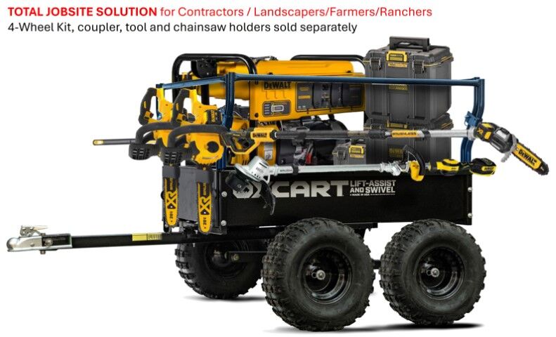 OxCart Territory 1750-Lb Mesh-Free ATV Lift-Assist And Swivel Utility Dump Trailer, 25-Cu Ft