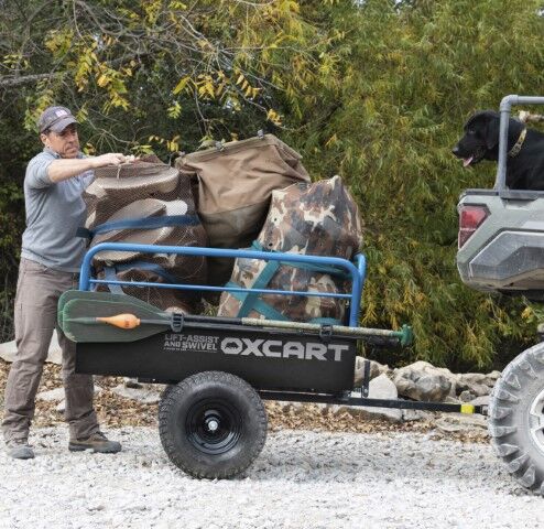 OxCart Territory 1750-Lb Mesh-Free ATV Lift-Assist And Swivel Utility Dump Trailer, 25-Cu Ft