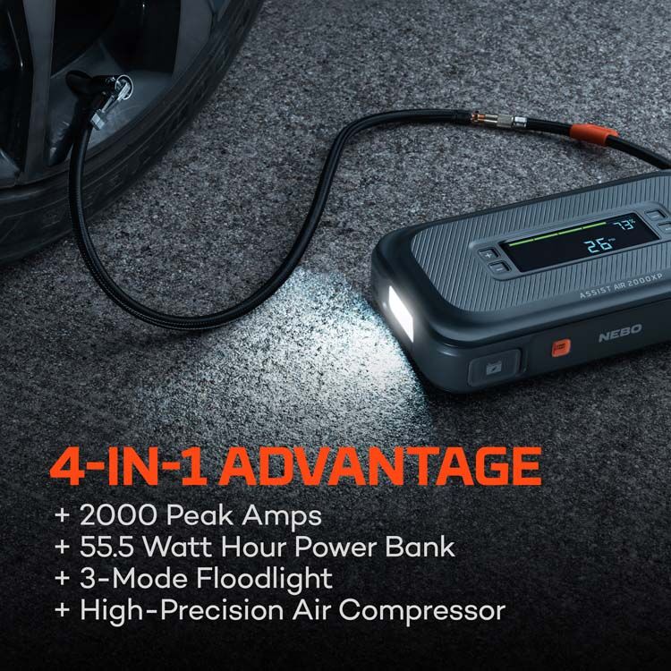 NEBO Assist Air 2000XP Jump Starter With Air Compressor