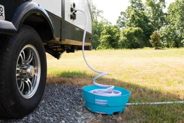 Camco RV Water Hose / Electrical Cord Storage Basket