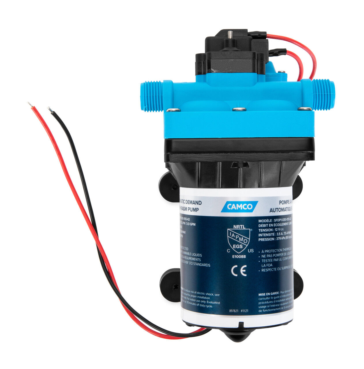 Camco RV/Marine Variable Flow Automatic Demand Water Pump, 55-PSI