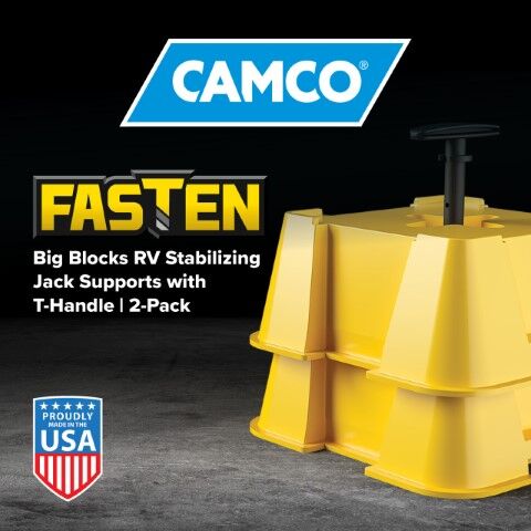 Camco FasTen RV Leveling Blocks With Handle, 2-Ct