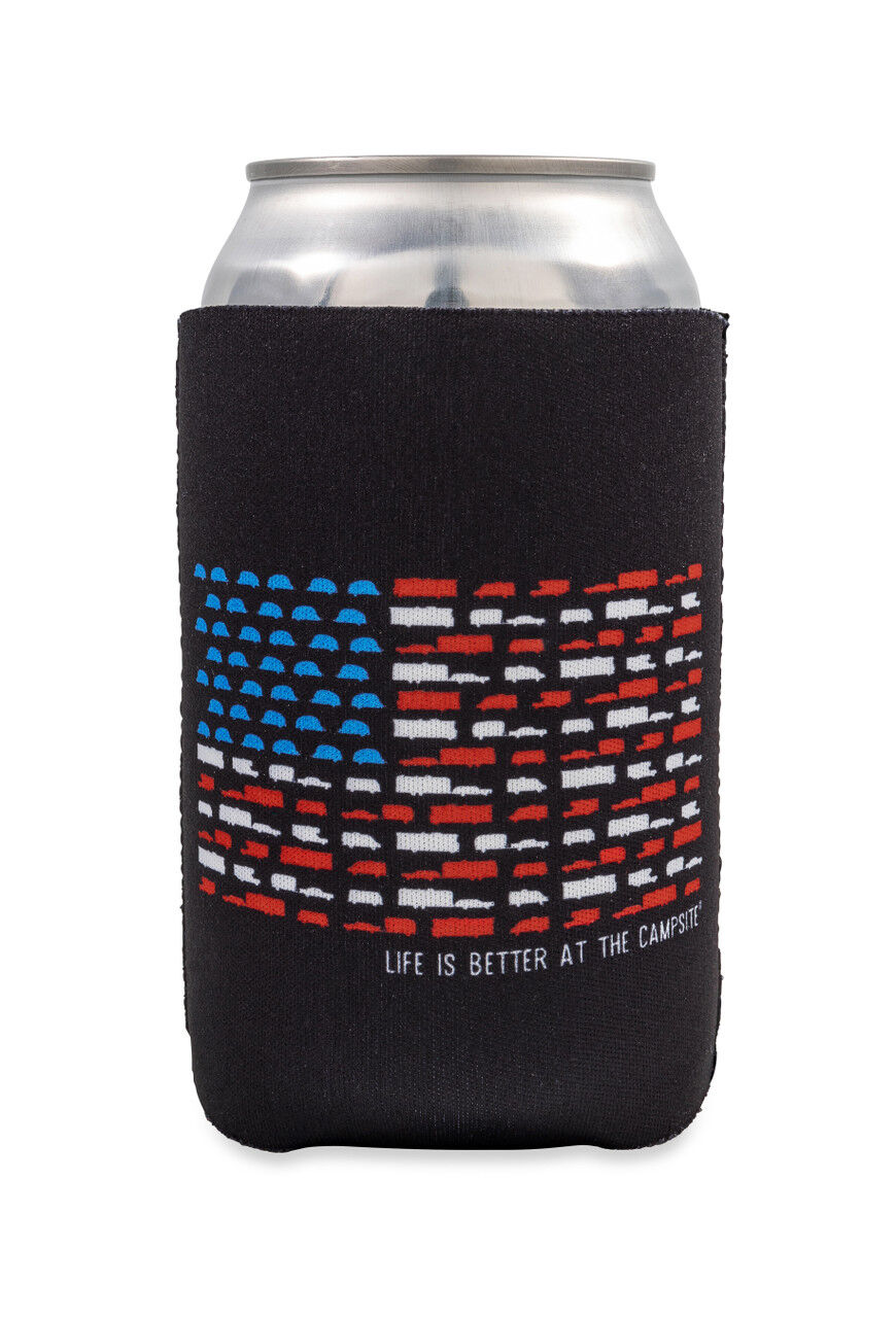 Camco Life Is Better At The Campsite Patriotic Flag Can Holder