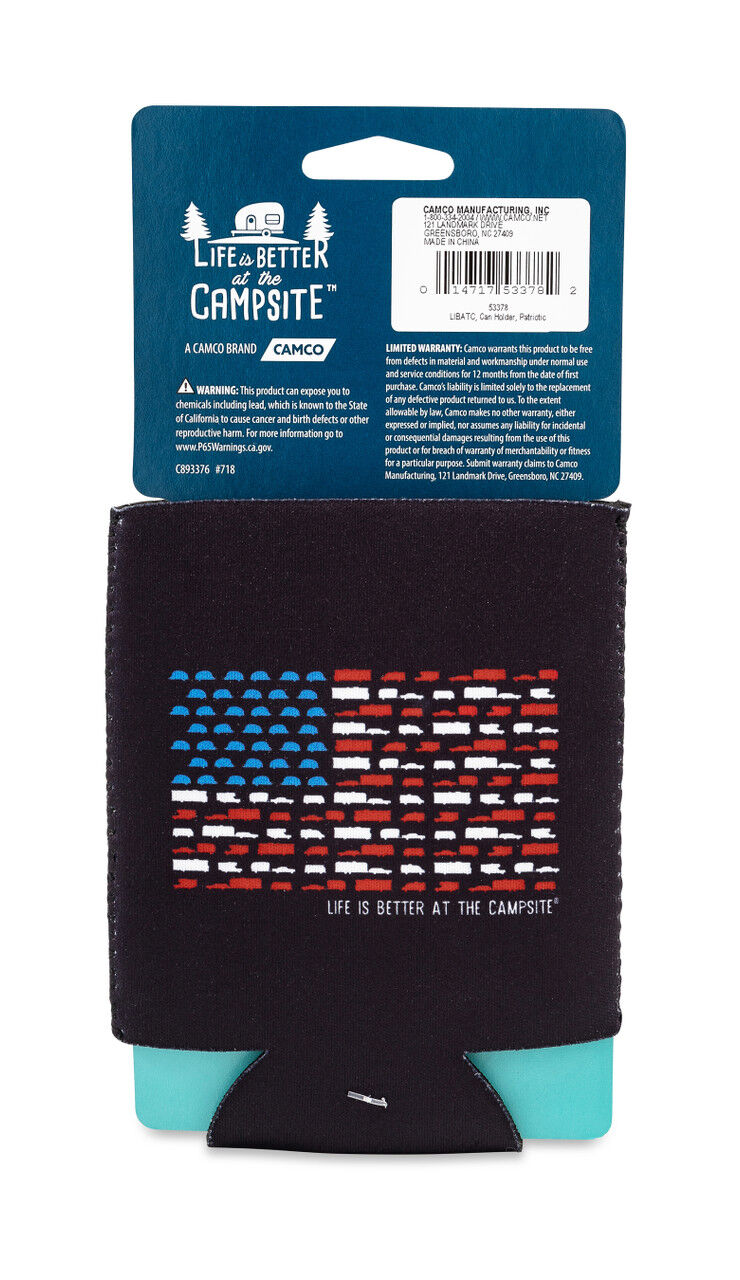 Camco Life Is Better At The Campsite Patriotic Flag Can Holder