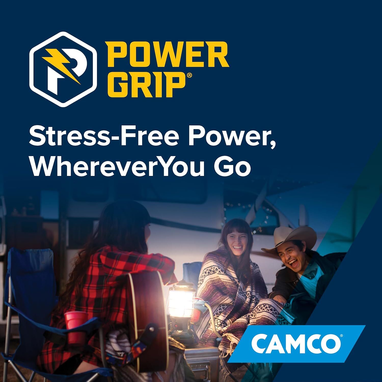 Camco Power Grip 30 AMP Male To 50 AMP Female Electrical Offset Adapter