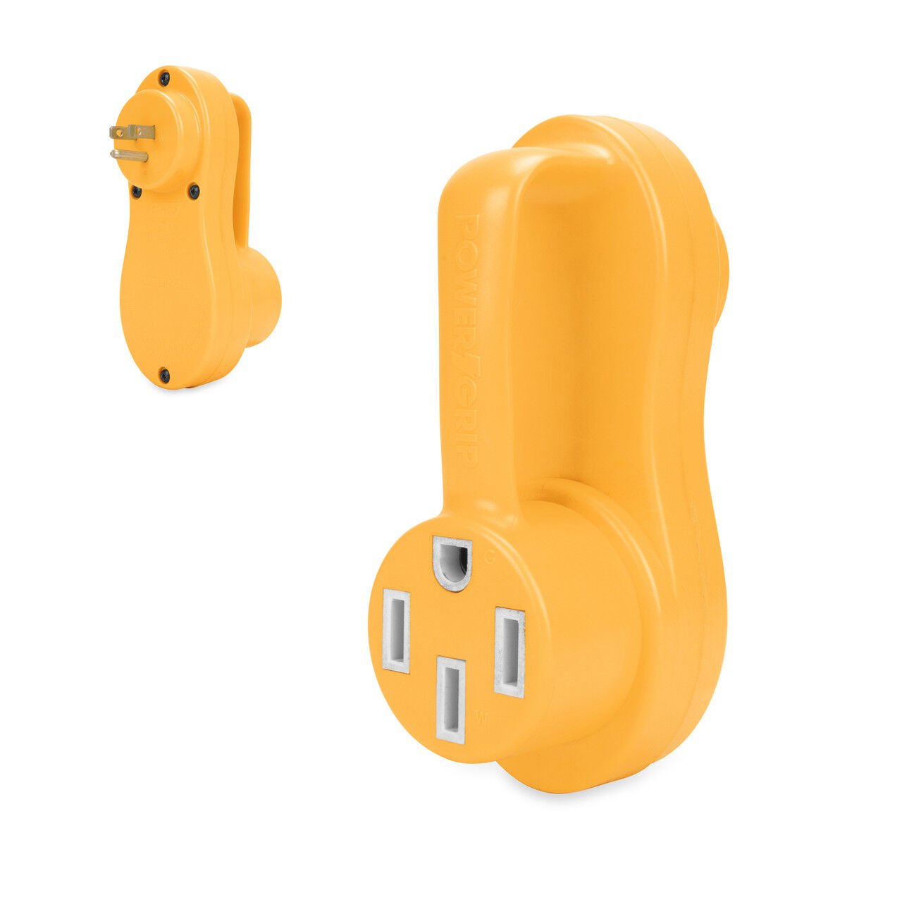 Camco Power Grip Electrical Offset Adapter, 15-Amp to 50-Amp