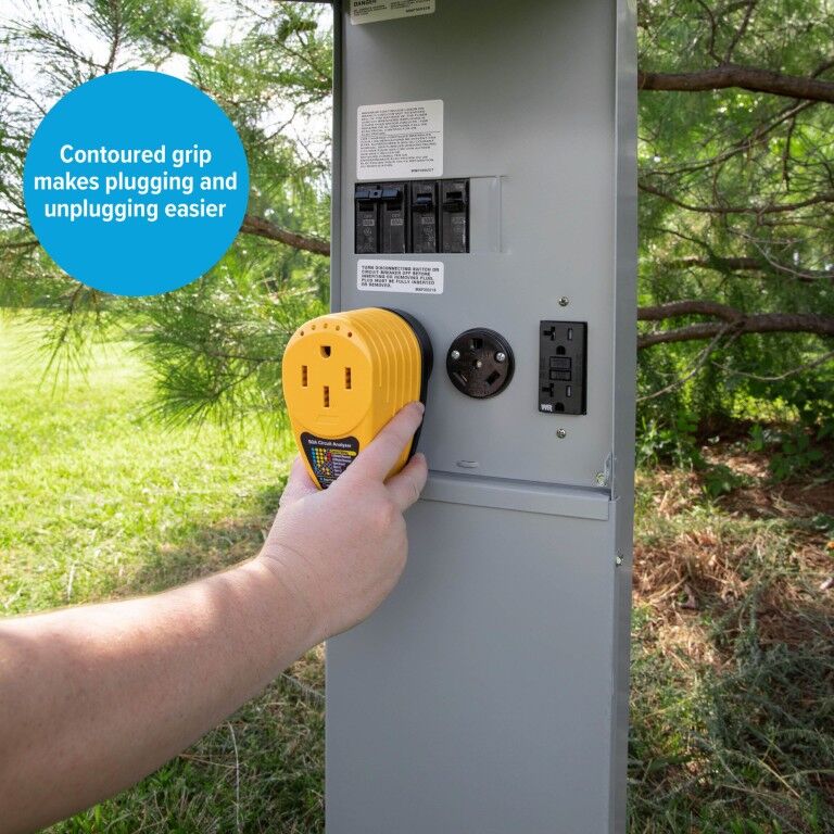 Camco Power Grip RV Circuit Analyzer, 50-A