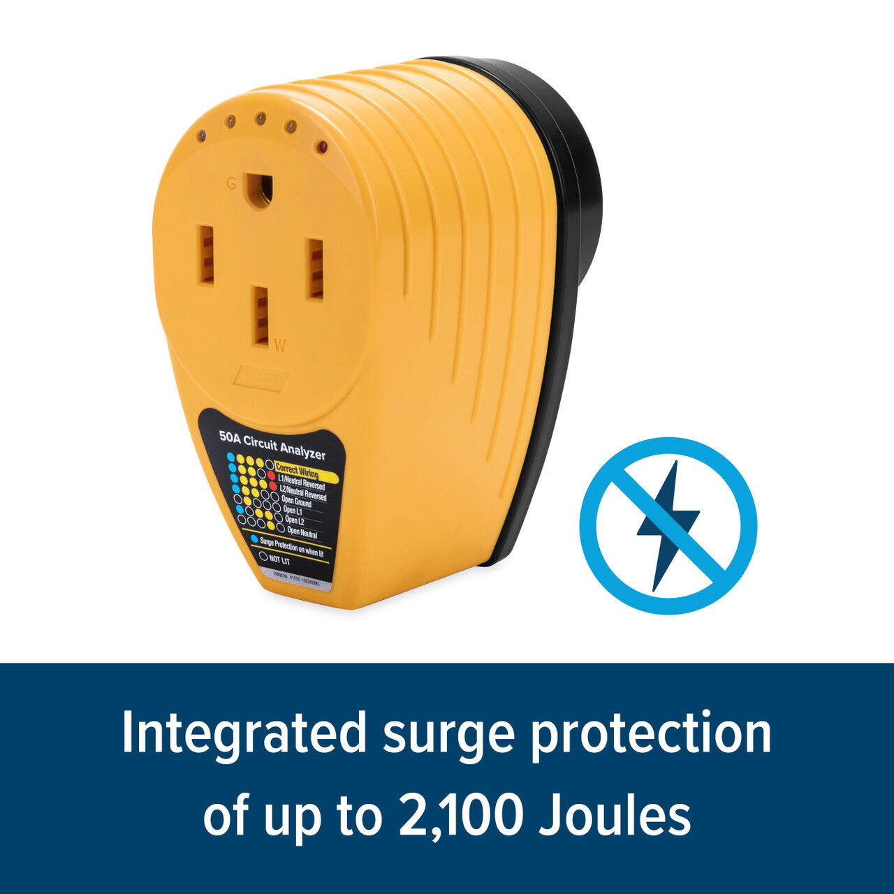 Camco Power Grip RV Circuit Analyzer, 50-A