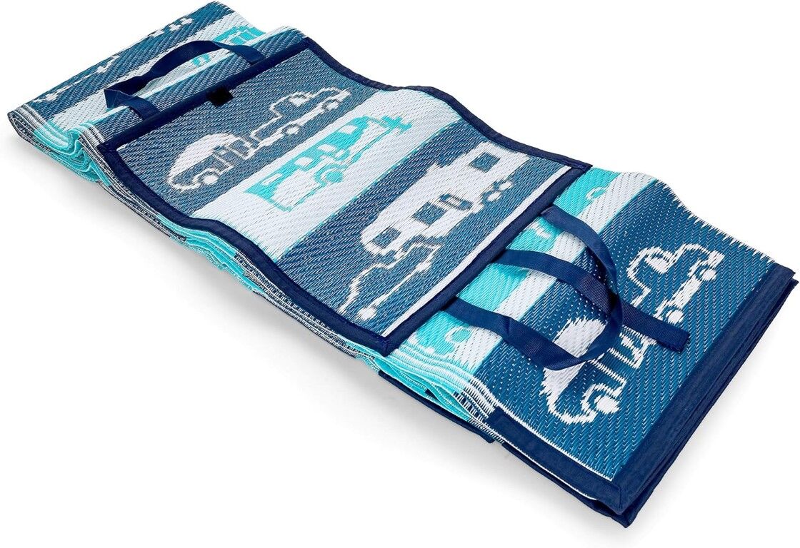 Camco Life is Better at The Campsite Reversible RV Pattern Handy Mat, 60-In x 78-In