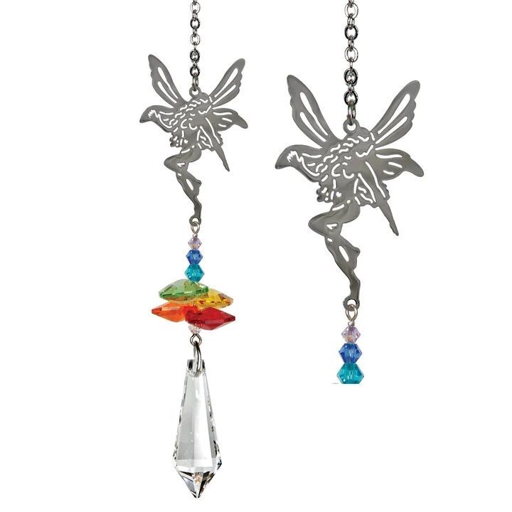 Woodstock Chimes Crystal Fantasy Suncatcher, Rainbow Fairy