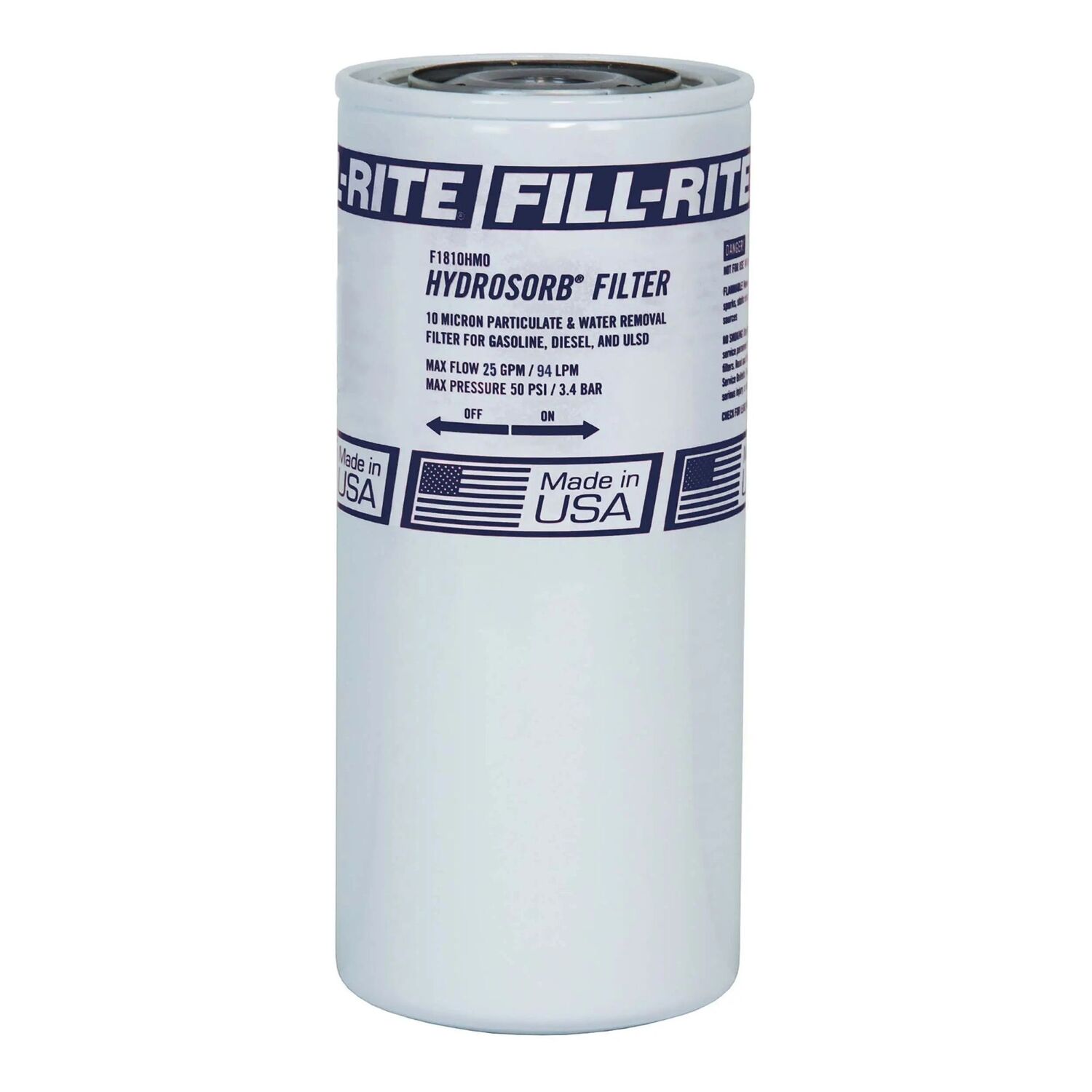 Fill-Rite 10 Micron Hydrosorb Filter, 1-In 12 UNF, 25 GPM