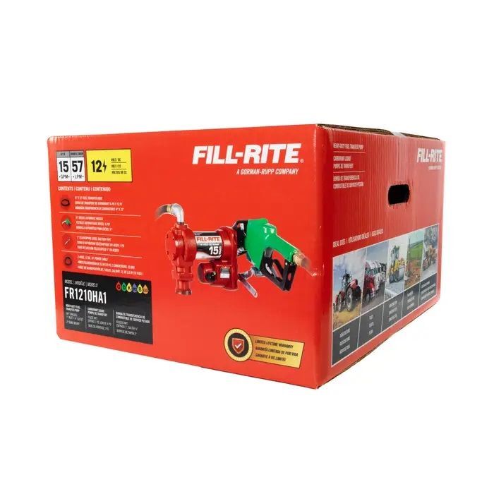 Fill-Rite 12V DC Fuel Transfer Pump with Diesel Nozzle, 15-GPM