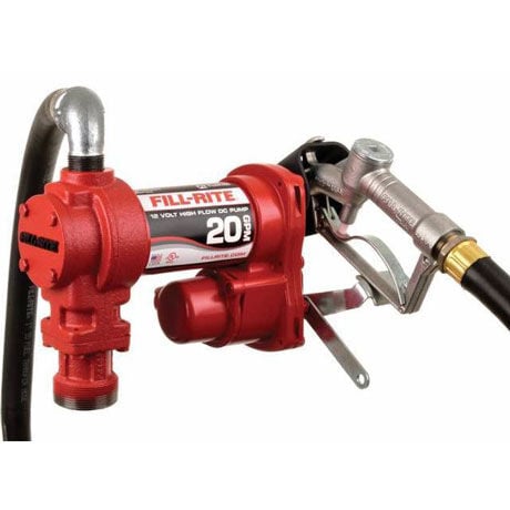Fill-Rite 12V DC Fuel Transfer Pump with Nozzle, 20-GPM
