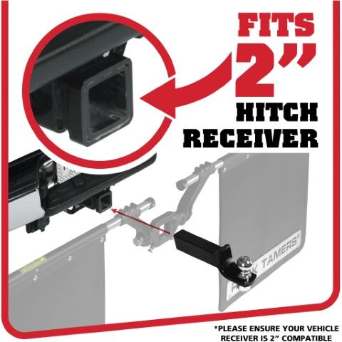 Rock Tamers Mudflap System Trailer Hitch Attachment For 2-In Hub