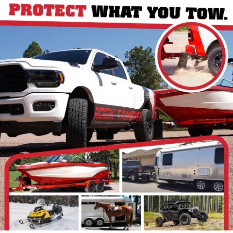 Rock Tamers Mudflap System Trailer Hitch Attachment For 2-In Hub