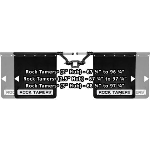 Rock Tamers Black Mudflap System, 2.5-In