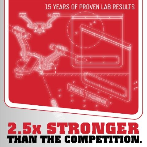 Rock Tamers Black Mudflap System, 3-In