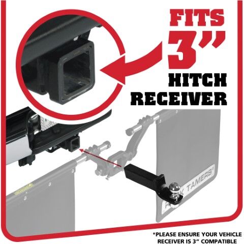 Rock Tamers Black Mudflap System, 3-In