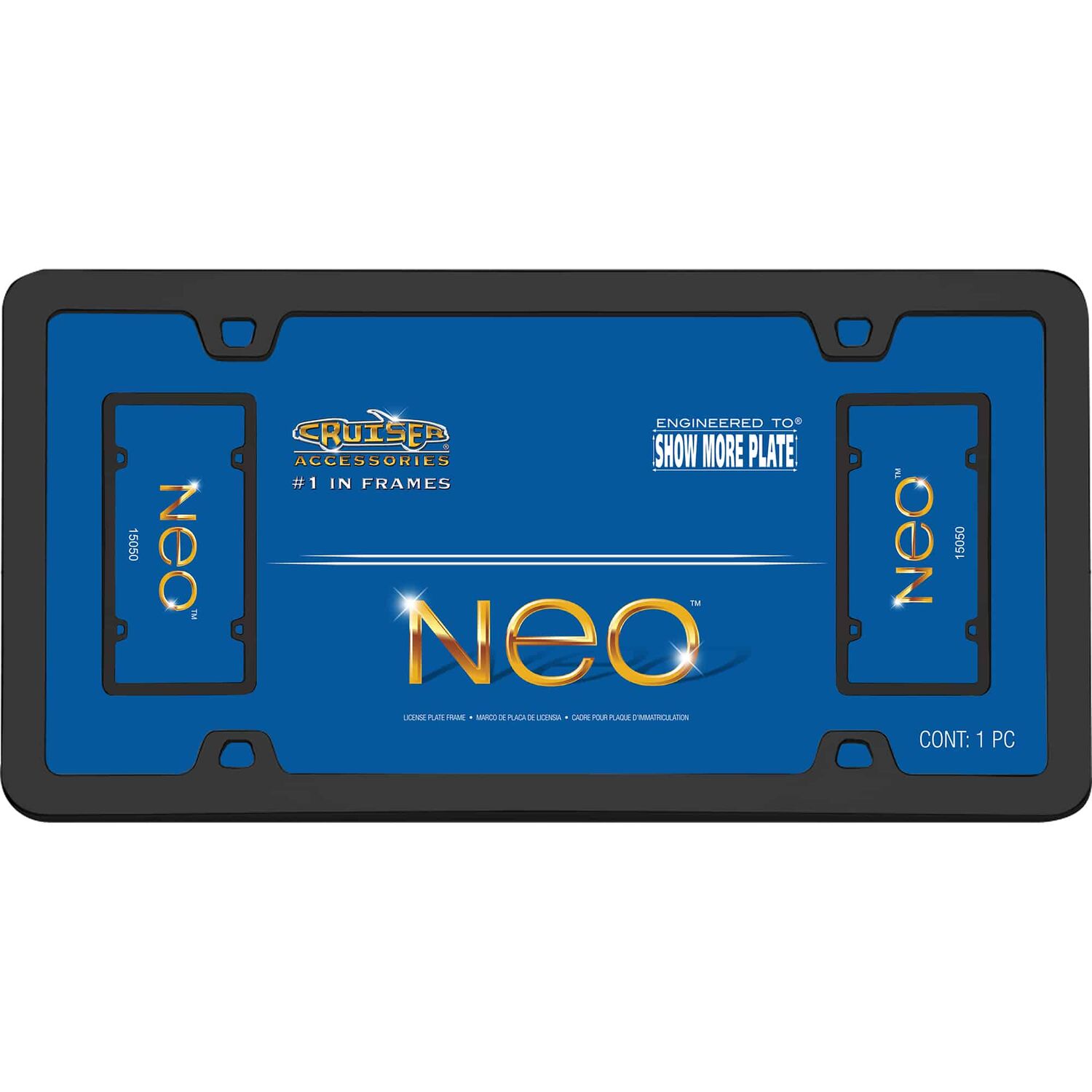 Cruiser Accessories Neo Black License Plate Frame